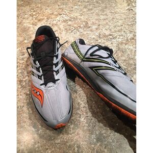 Saucony Men's Kilkenny XC7 Gray and Orange Athletic Shoes - Size 13